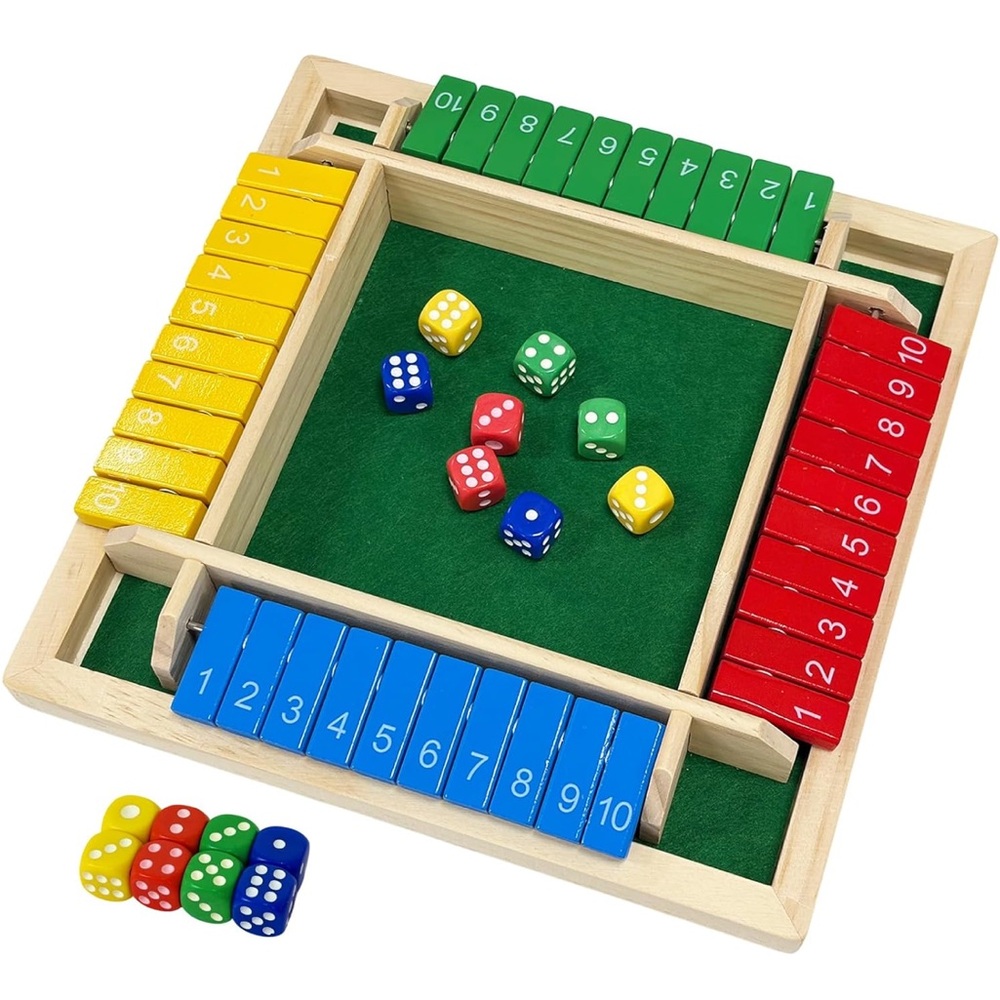 Colorful Wooden Shut the Box Game